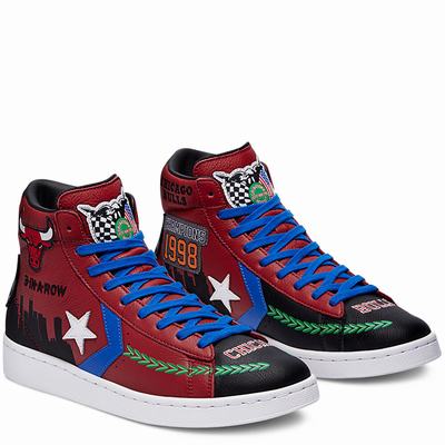 Converse x Chinatown Market "Chicago Bulls Championship Jacket" Pro Leather - Naisten Matalavartiset